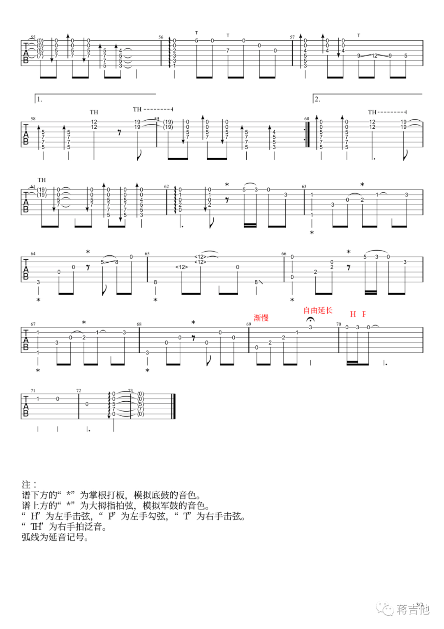 sunflower吉他谱 - 孙博培 - 吉他独奏谱 - 琴谱网
