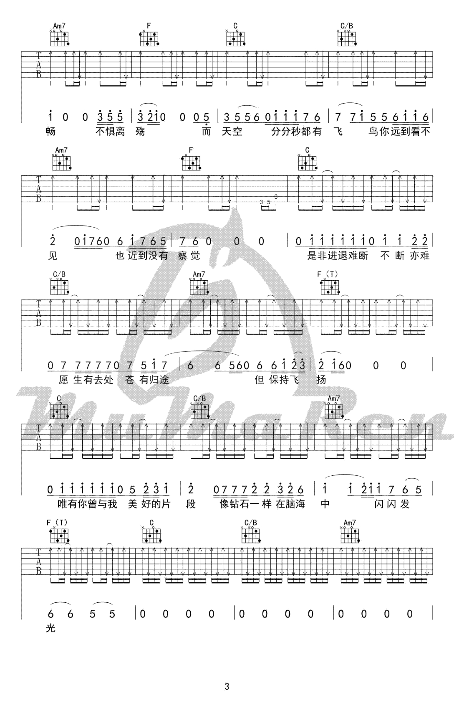 逃跑计划《闪光的回忆》吉他谱(E调)-Guitar Music Score - GTP吉他谱