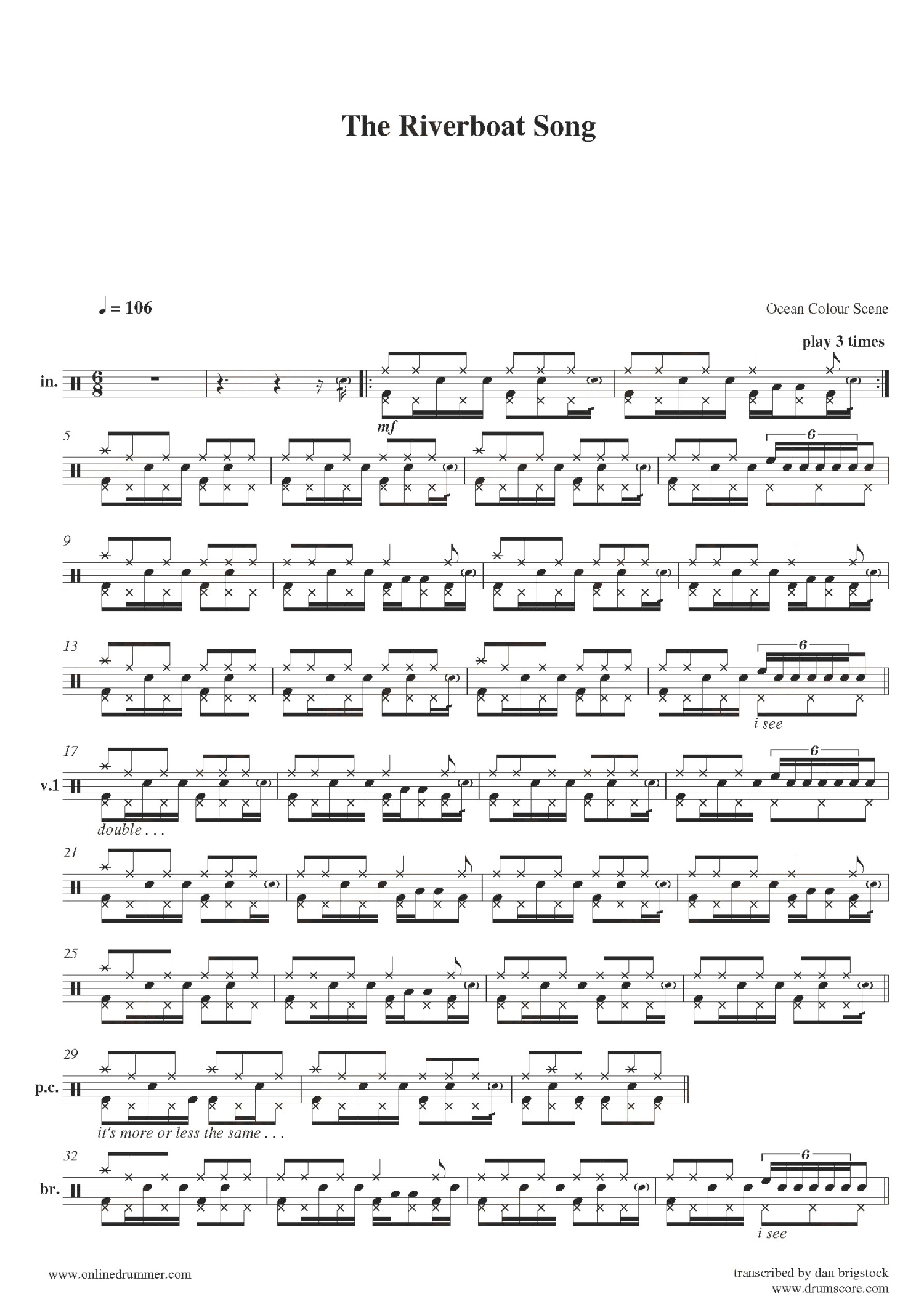 riverboat song tab pdf